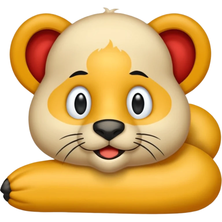 yuvarlak gözlüklü hayvan emoji