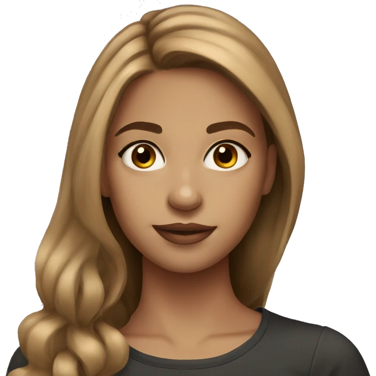 stunning girl light brown hair emoji