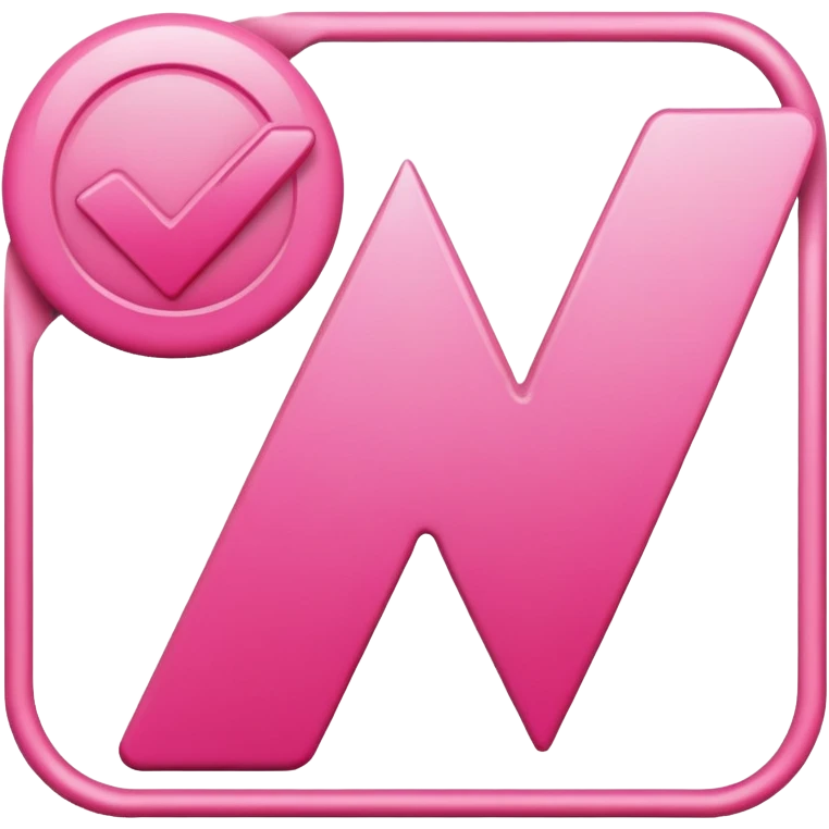 a pink checkmark emoji