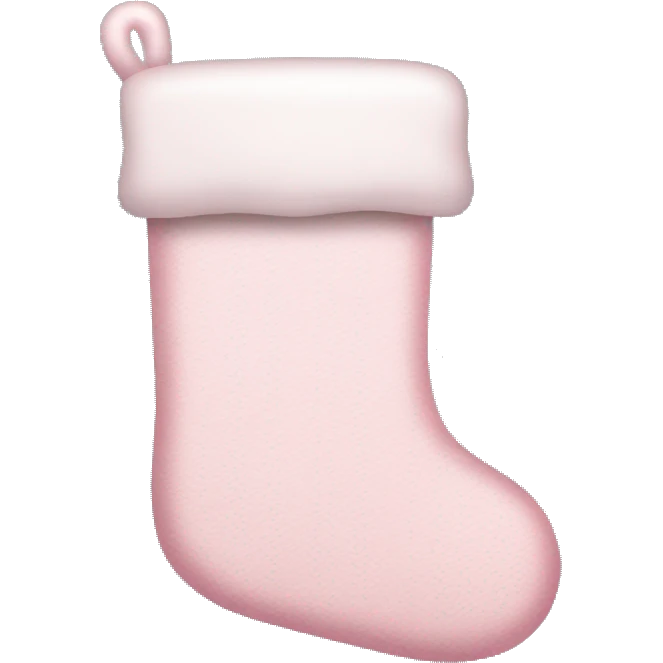  light pink Christmas stocking emoji