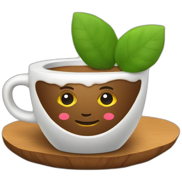 Végéta bois un café emoji