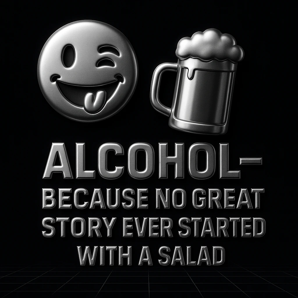 Simplify the vaporwave card: use a minimal neon grid background, one drink icon, and bold chrome text for the quote. Remove extra graphics and keep the color palette clean and limited. emoji