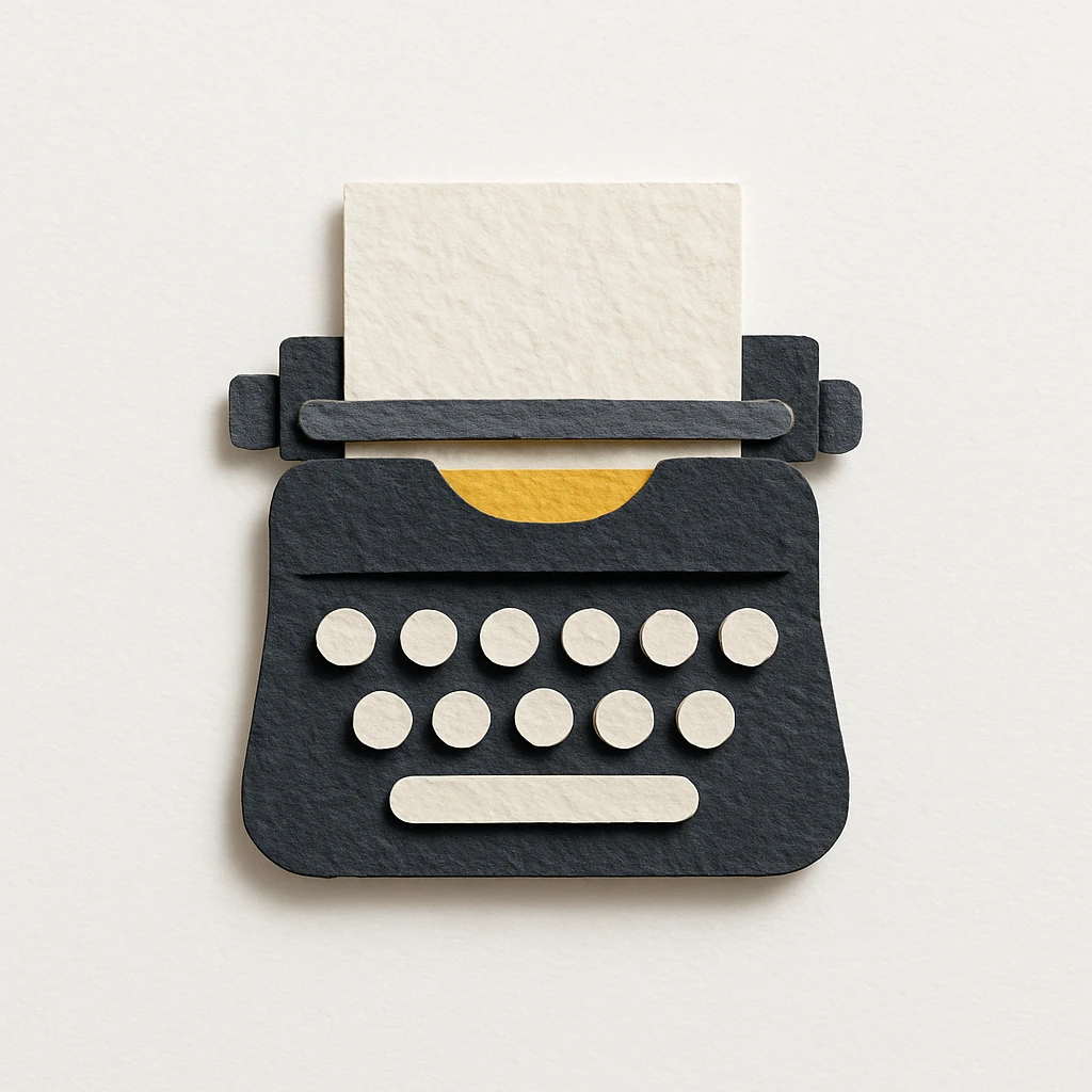 black typewriter emoji