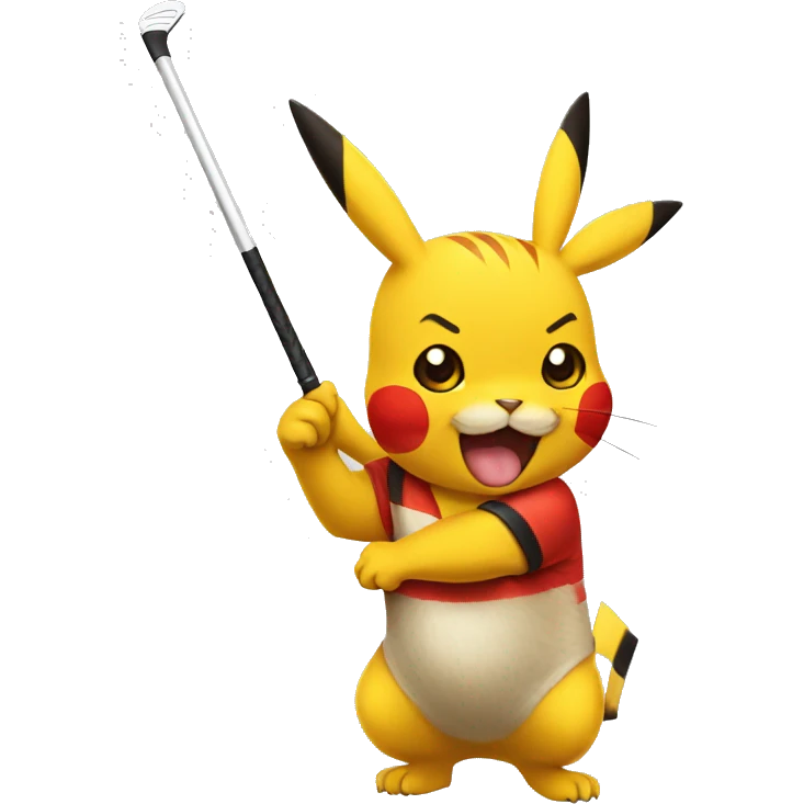 Pikachu Tiger woods emoji
