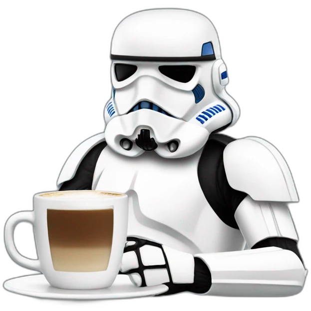 stormtrooper drinking coffee emoji