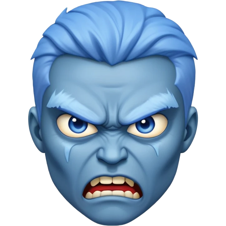 Stupid Blue Face emoji
