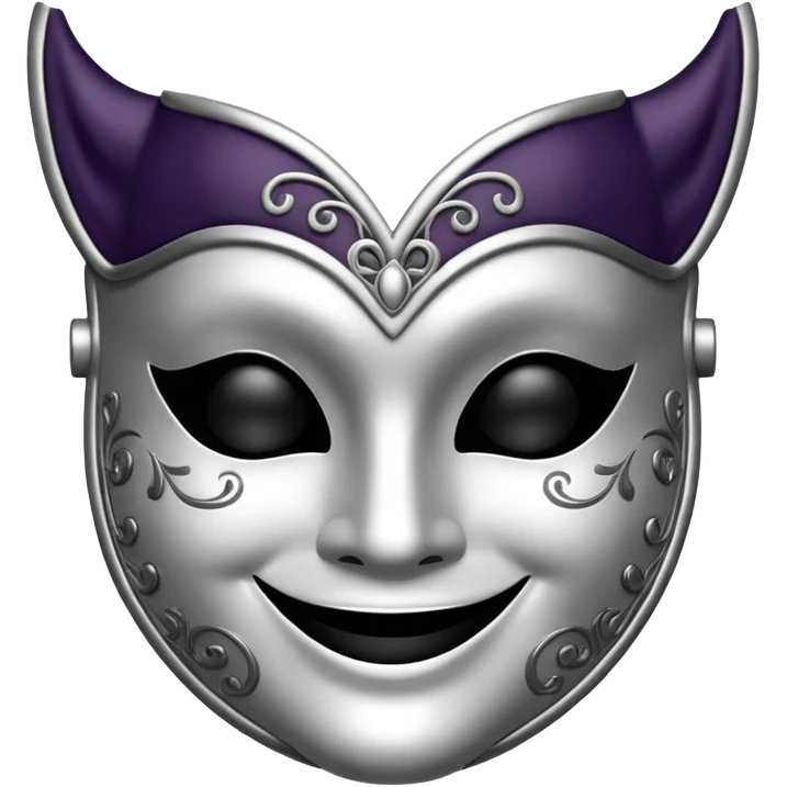 Create this emoji : 🎭 but in White and black and gray emoji