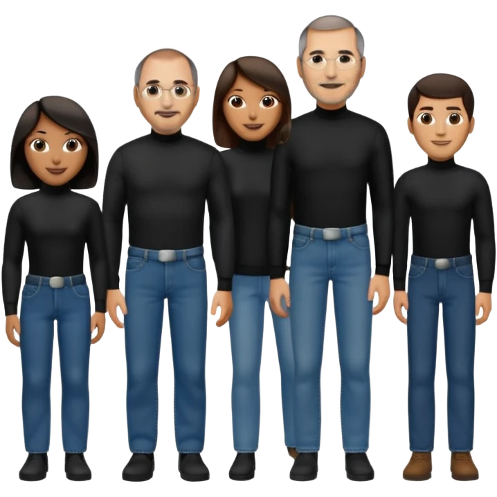 create a founder mode emoji like steve jobs having a 100 executive retreat in the woods represent the outdoors and the 100 top employees

 emoji