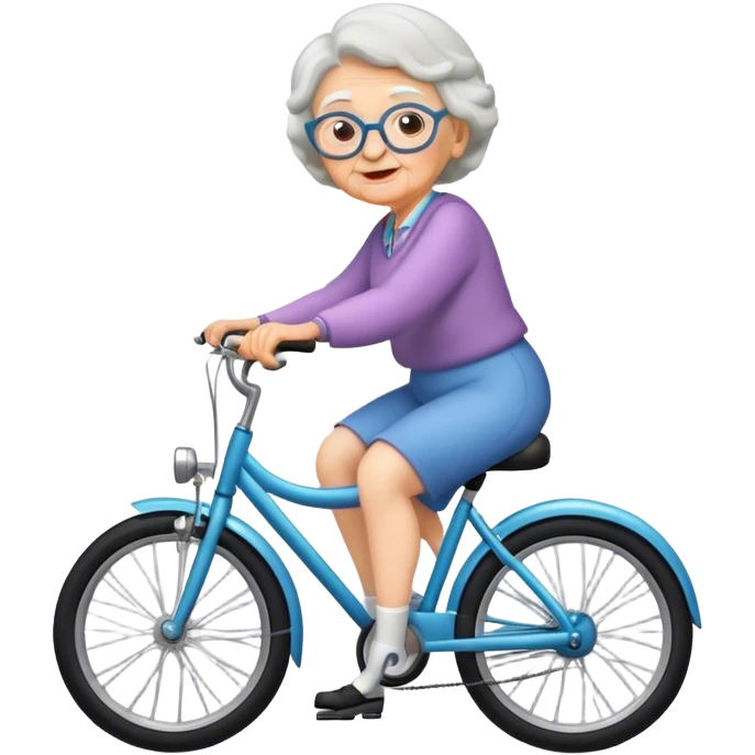 Grandma on bike emoji
