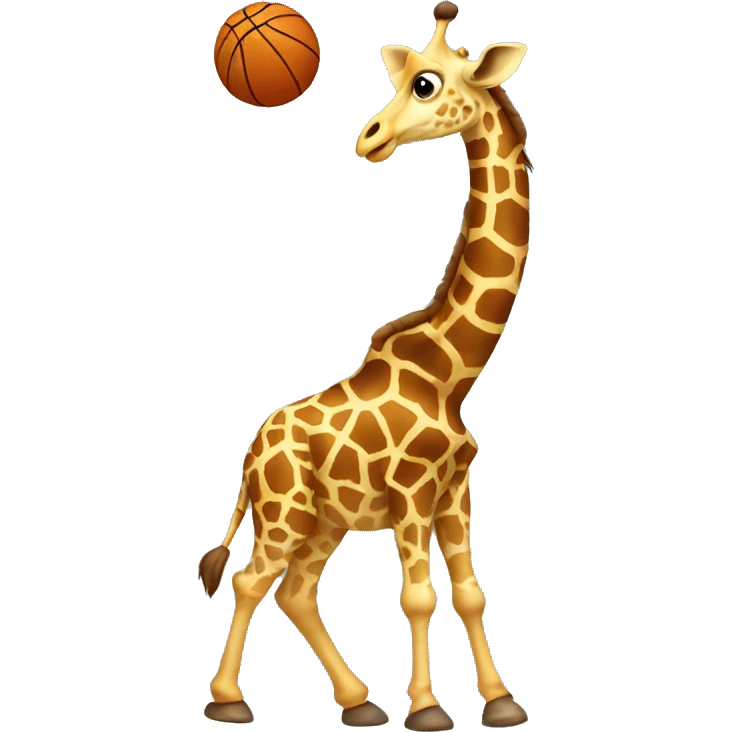 Giraffe playing basketball emoji