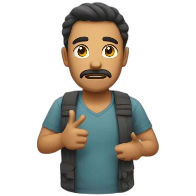 man saying no emoji