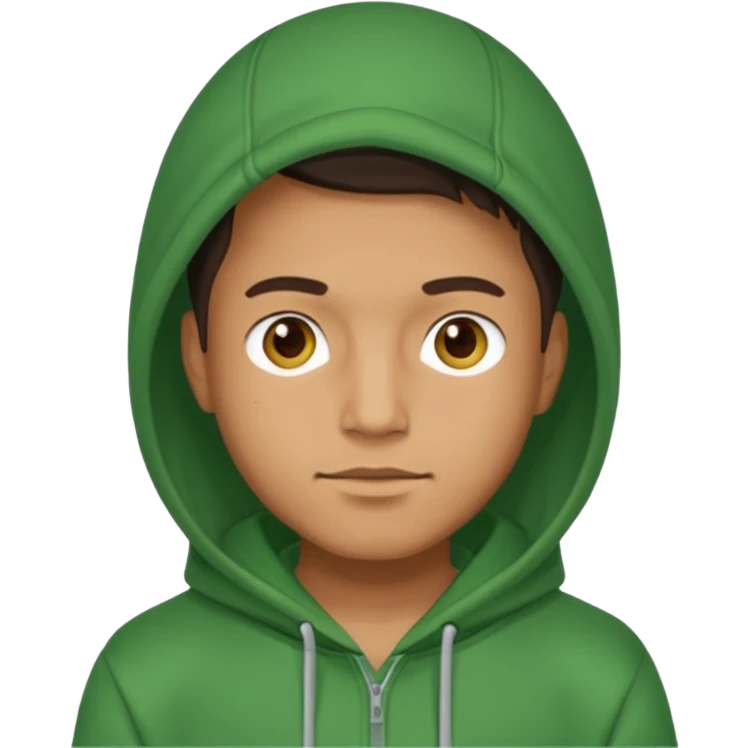 man with green hoodie emoji