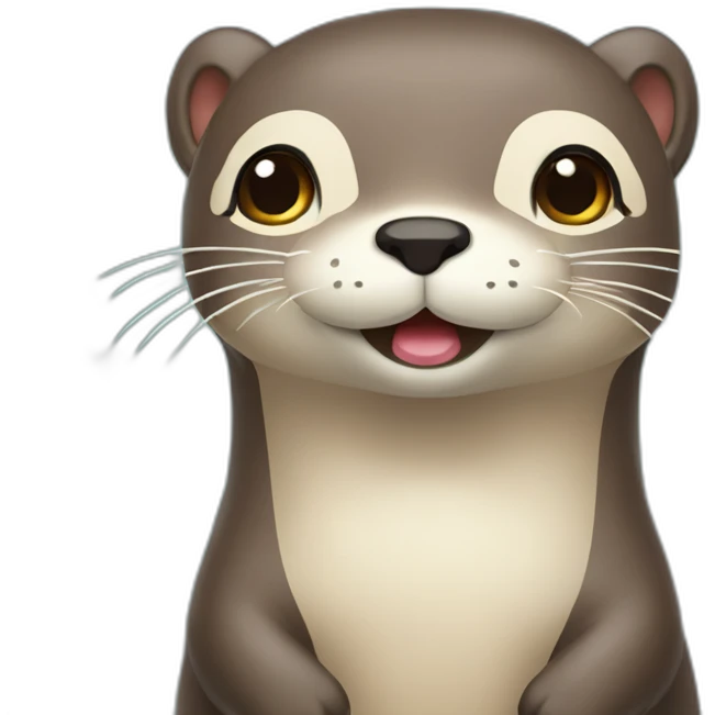 Loutre sur licorne emoji