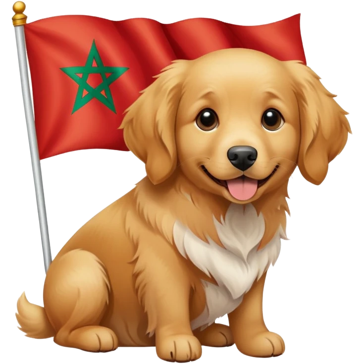Marocan flag withe dog emoji