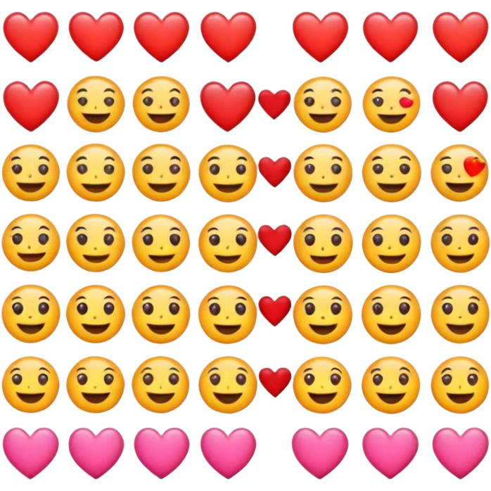 Generate an emojis of all the fun and love in one frame saparate  emoji