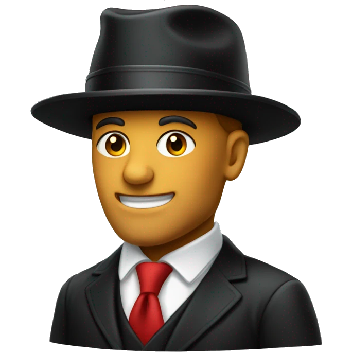 Freemason wearing tall black hat emoji