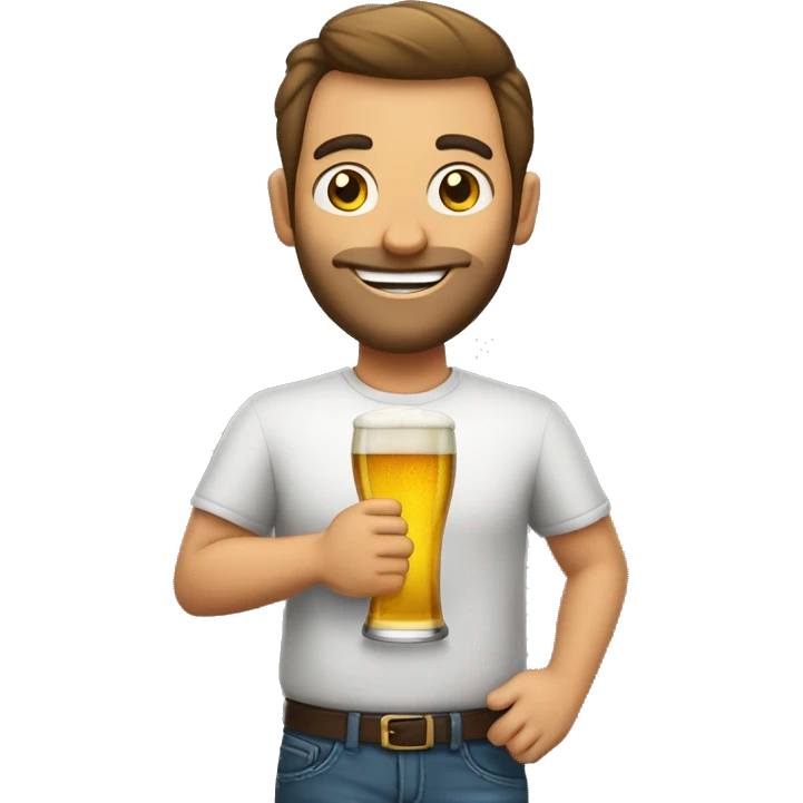 homem com copo de cerveja  emoji