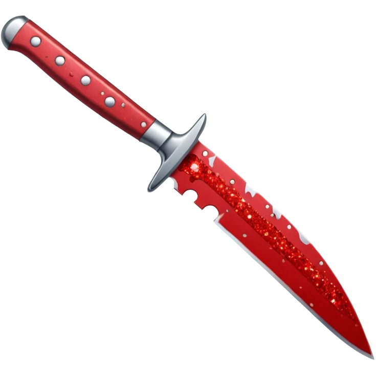 Glitter Blood Knife emoji