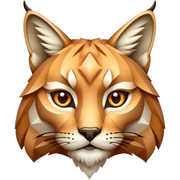 Lynx made of crystals that's light brown emoji