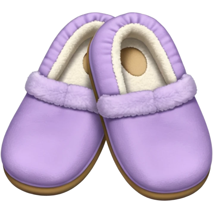 cozy slippers light purple emoji