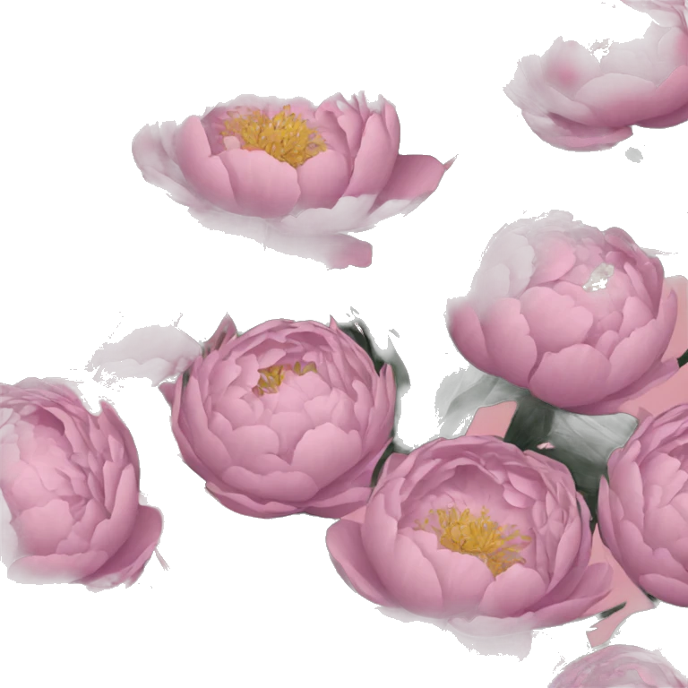 Black peonies emoji