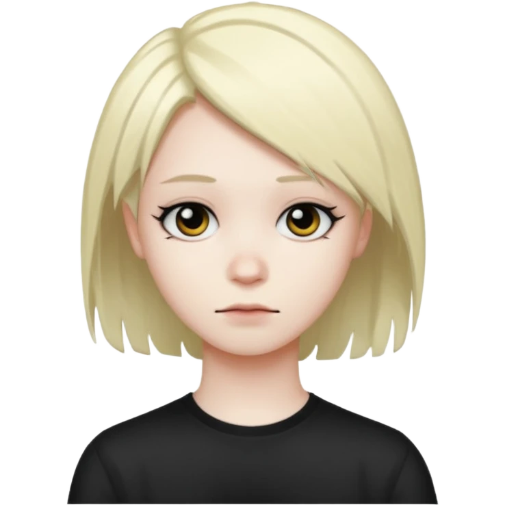 emo side swoop hair emoji