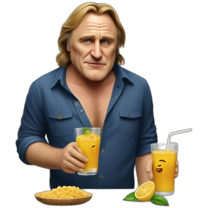 Gérard depardieu drink a berr emoji