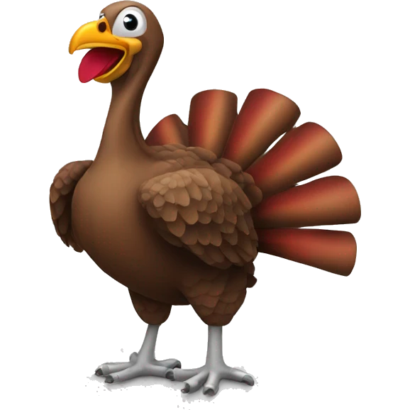 Turkey playing football emoji