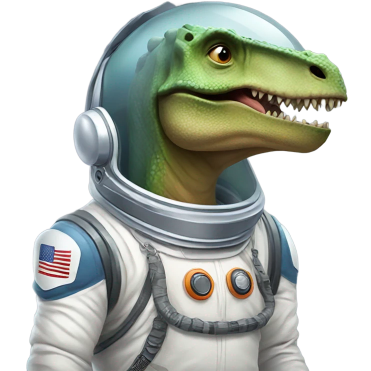 Dinosaur in a space suit emoji