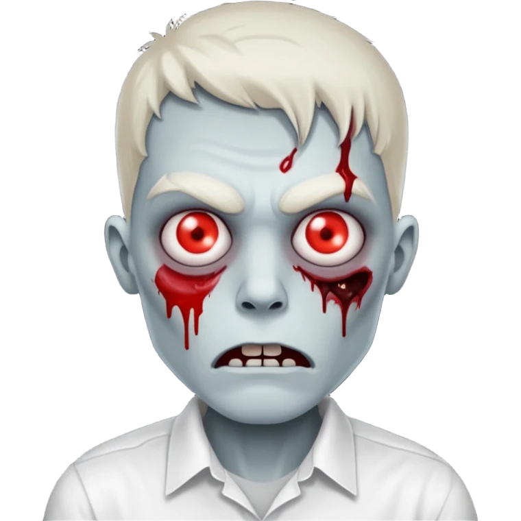 white zombie with white shirt emoji
