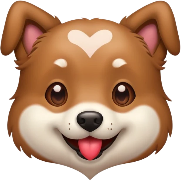 Dog with heart eyez emoji
