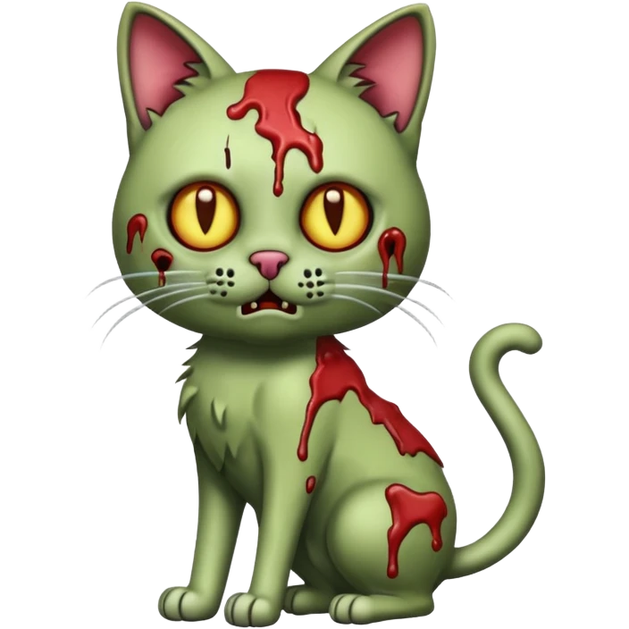 zombie cat full body emoji