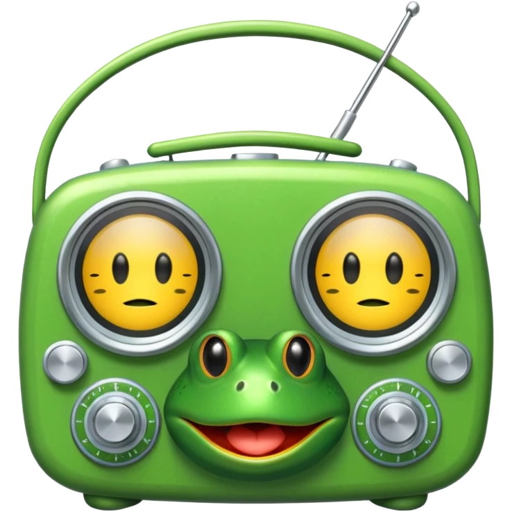 Frog radio emoji