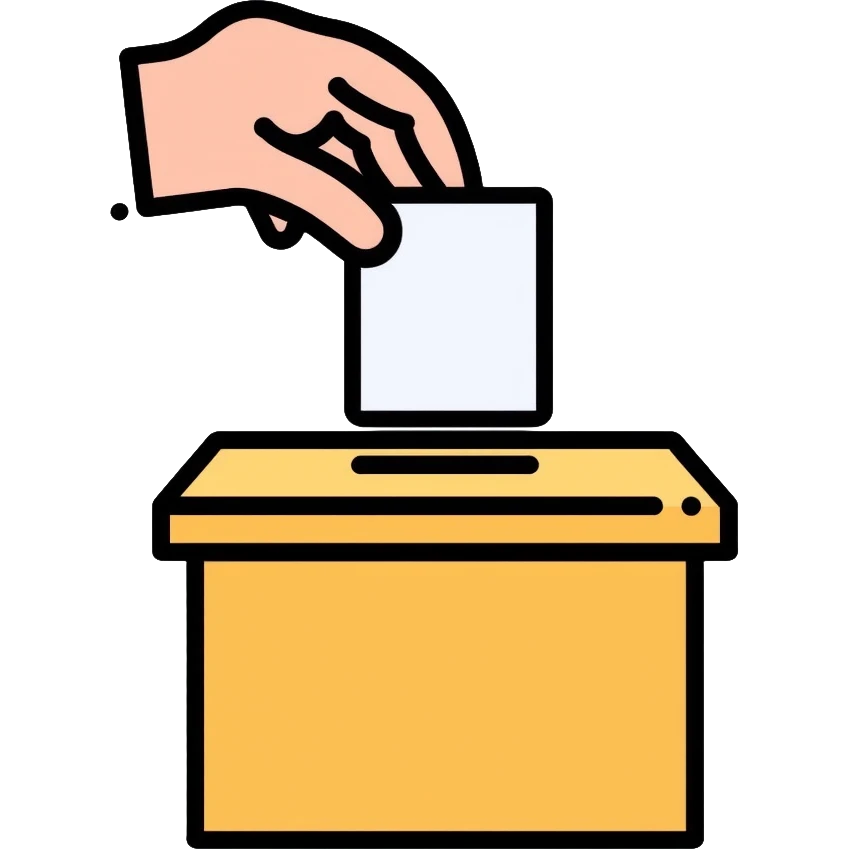 person placing ballot in a ballot box emoji