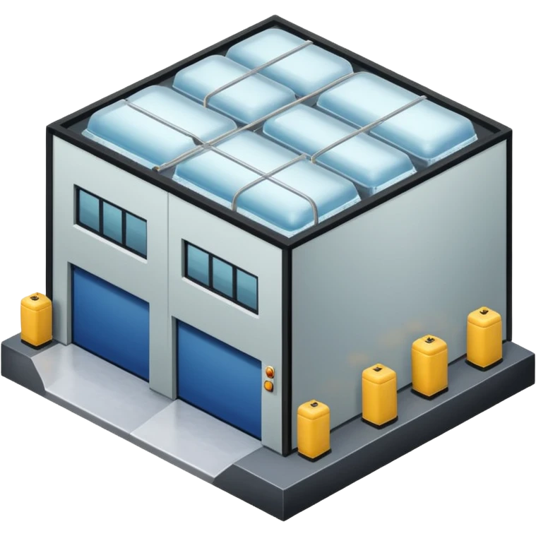 ambient and refirigeration warehouse at an angle emoji