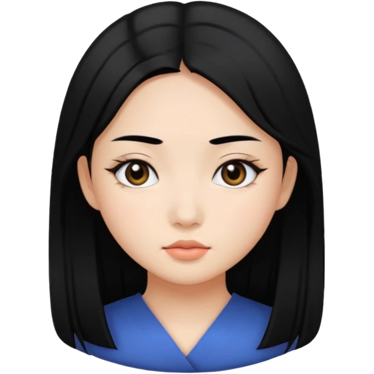 黑眼圈亚洲女孩 emoji