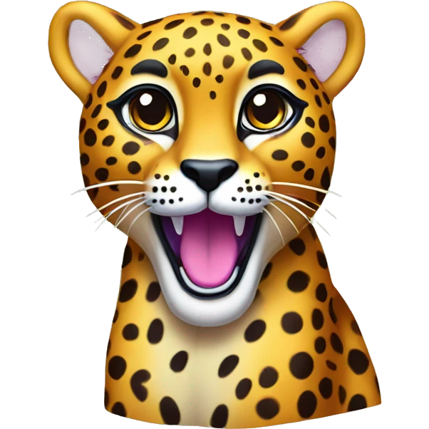 lisa frank cheetah emoji