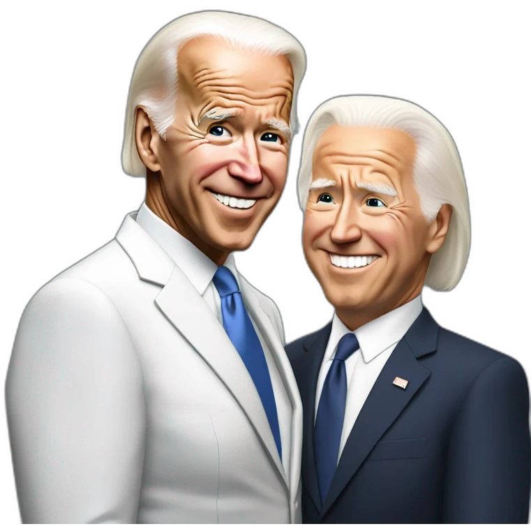 Joe biden met adolf heitler in een emoji