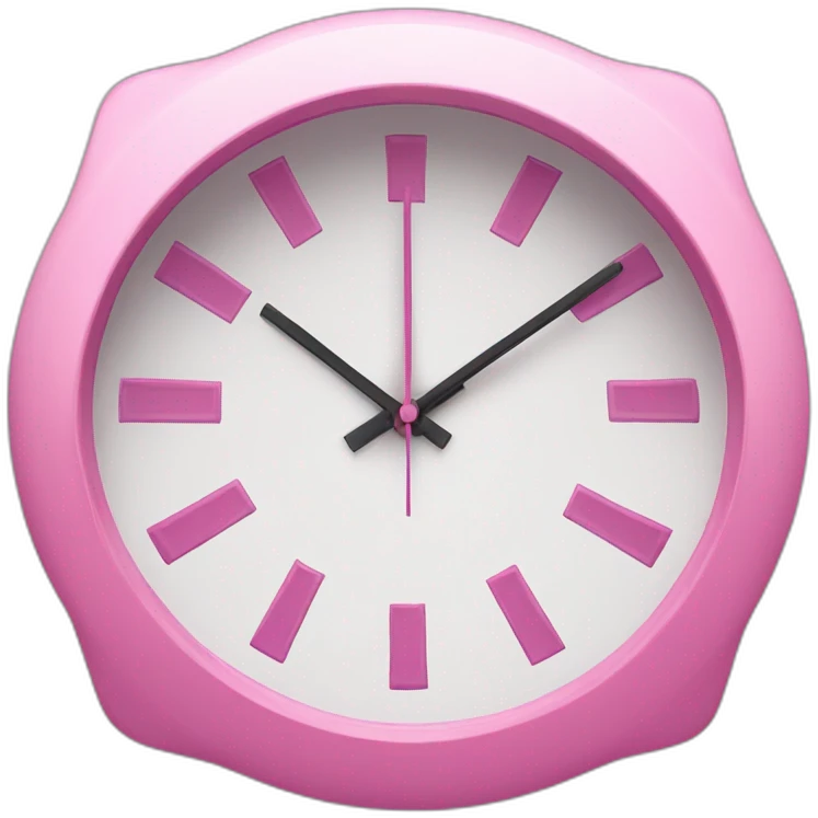Reloj rosa emoji