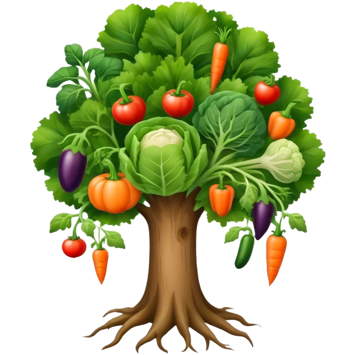 vegitables on a tree emoji