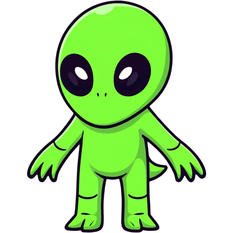 tall alien creature full body emoji