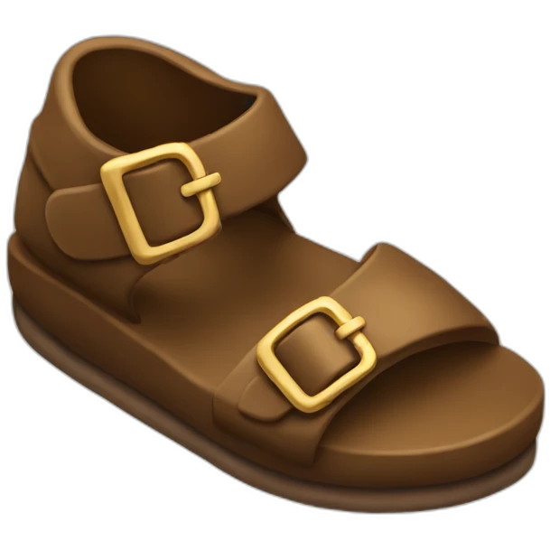 Poop with sandals emoji
