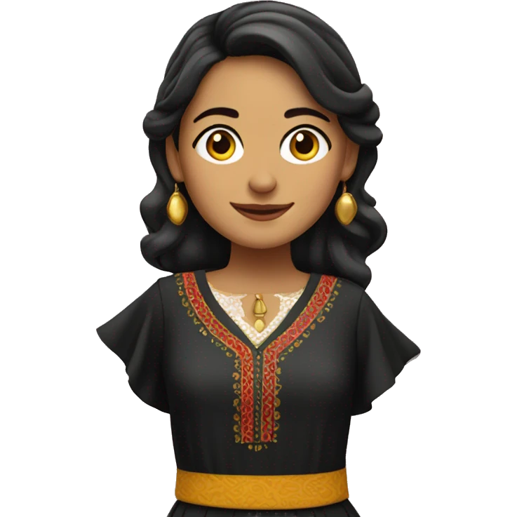 spanish woman wearing traditional spanish clothes emoji