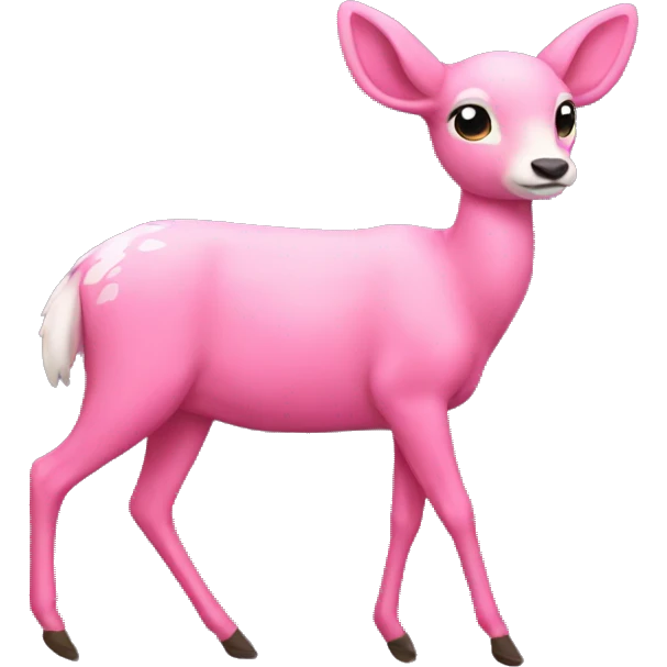 Pink deer emoji