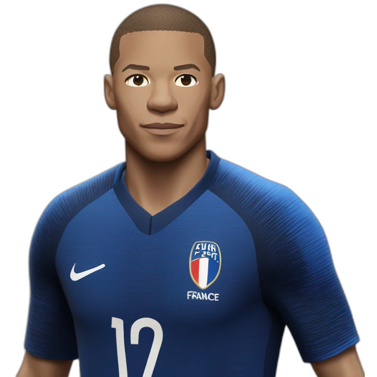 Kylian Mbappé maillot équipe de France emoji