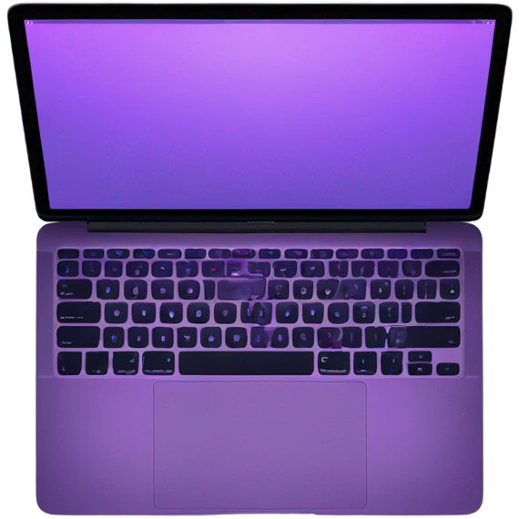Purple macbook open emoji