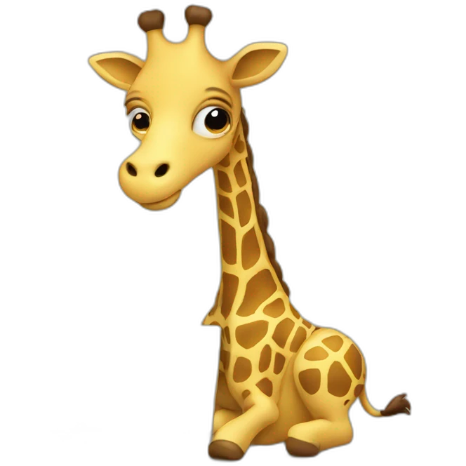 Coding giraffe with laptop emoji