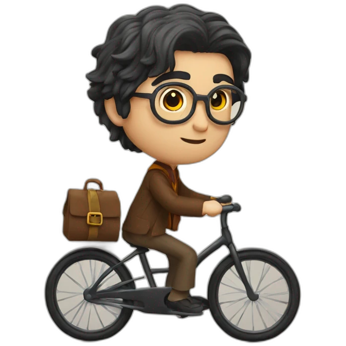 Harry potter sur un vélo  emoji