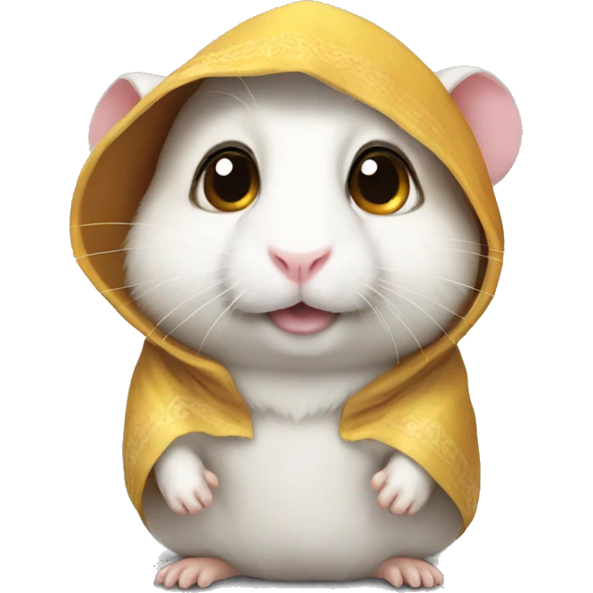 Arab white costume hamster emoji