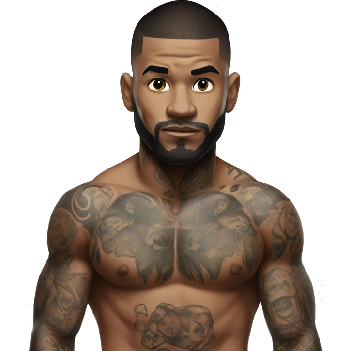 Mma fighter with tatoos emoji